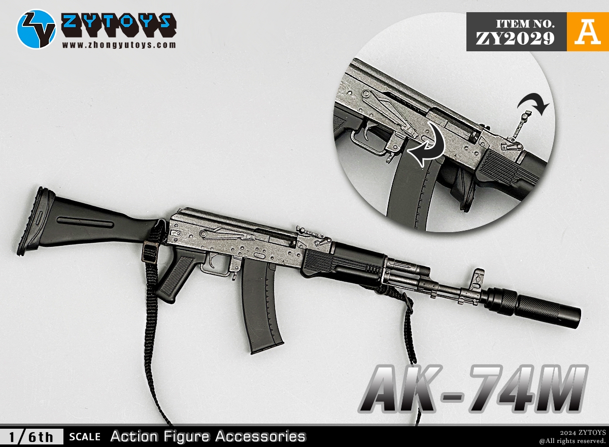 ZYTOYS 1/6 ZY2029 AK74M突击步枪 模型系列(图6)