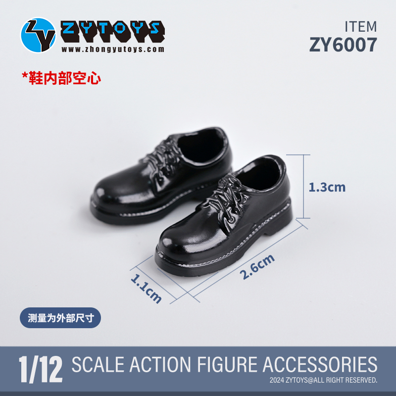 ZYTOYS 1/12 学生鞋 兵人手办模型(图1)