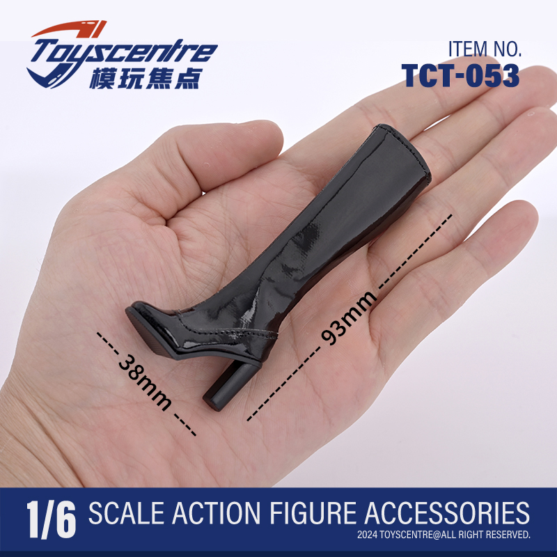 TCT-053女兵人1/6高筒靴 方头粗跟 女高跟鞋