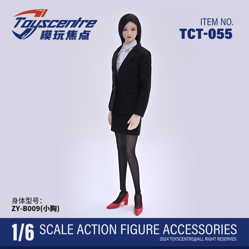 TCT-054女款1/6黑色西装裙套装