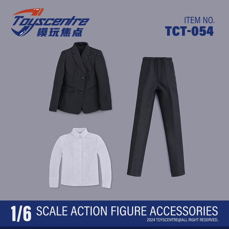 TCT-054 女款1/6黑色西装裤套装