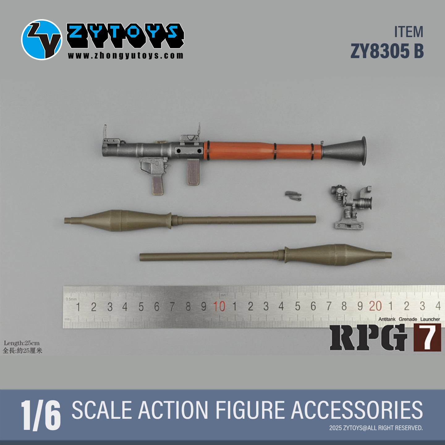 ZYTOYS-1/6 RPG-7 反坦克火箭筒 ZY8305B