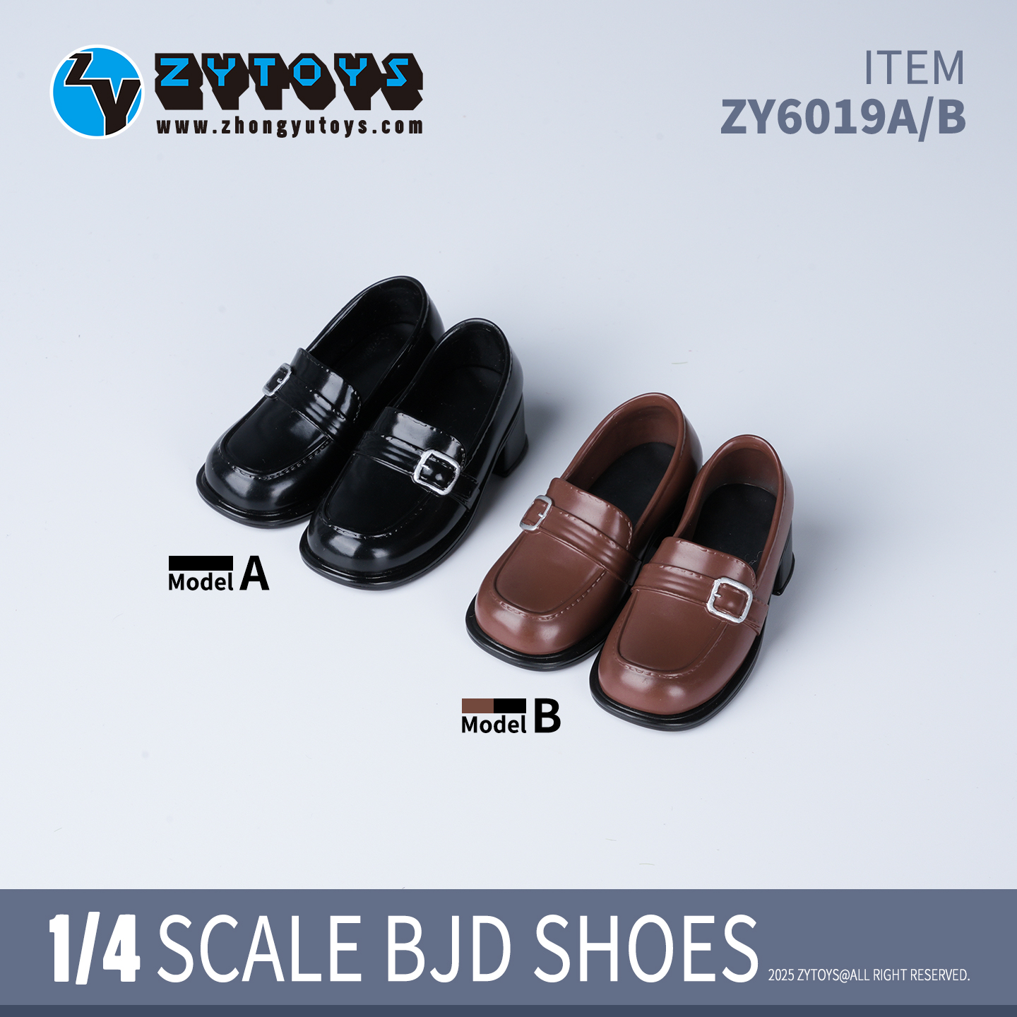 ZY6019 四分BJD乐福鞋制服鞋娃鞋