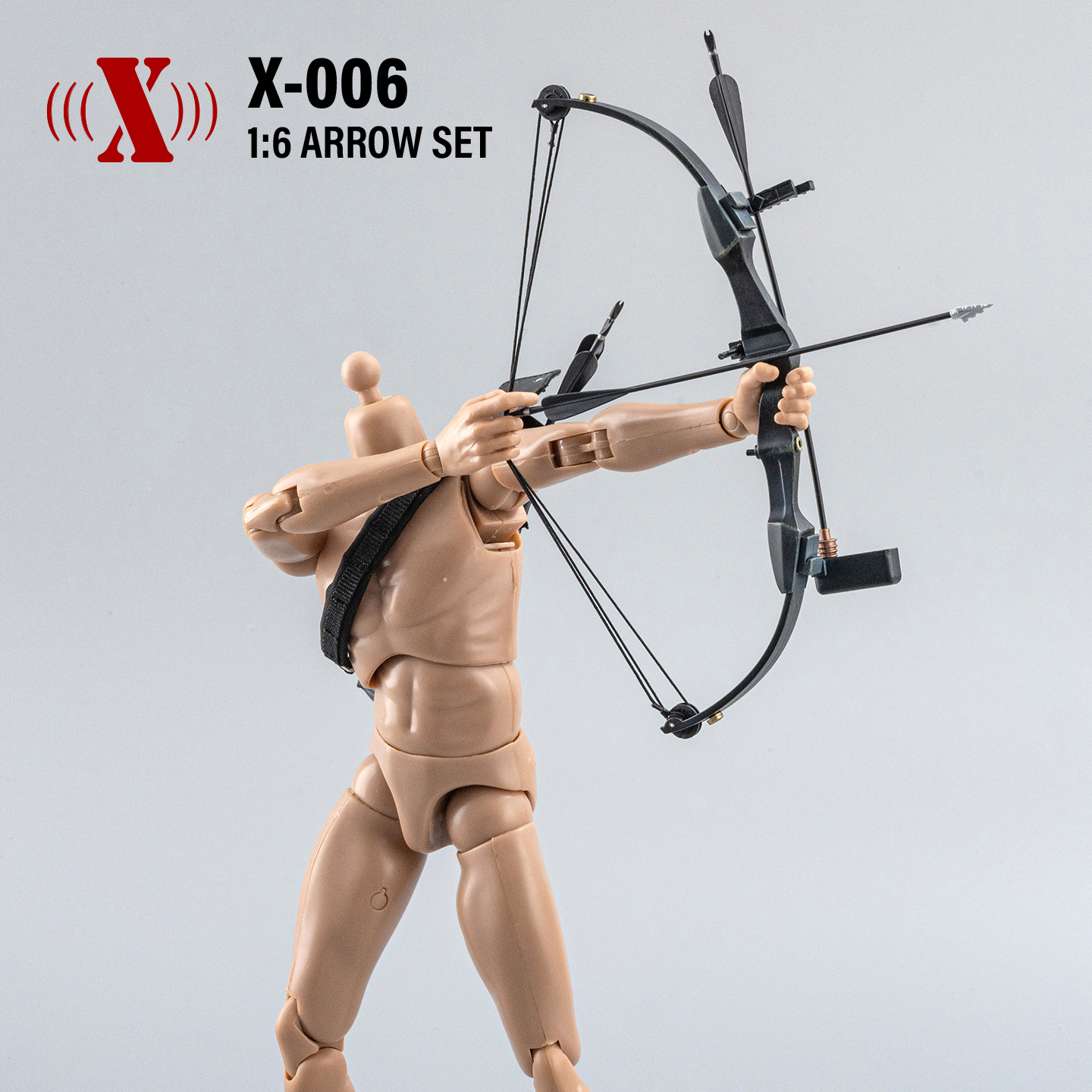 1/6 模型  X-006 塑料 弓箭 套装 兰博 