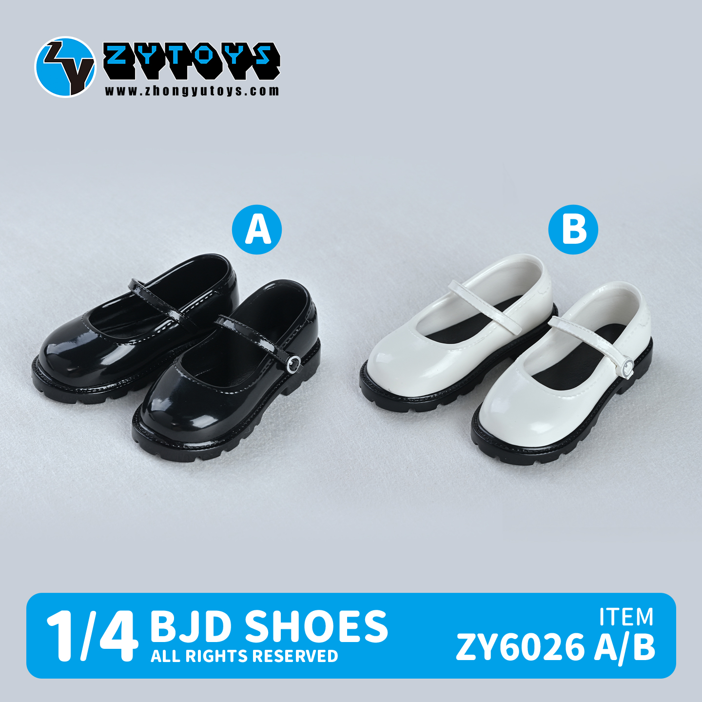 ZY6026 普4BJD一字带 磁吸制服鞋