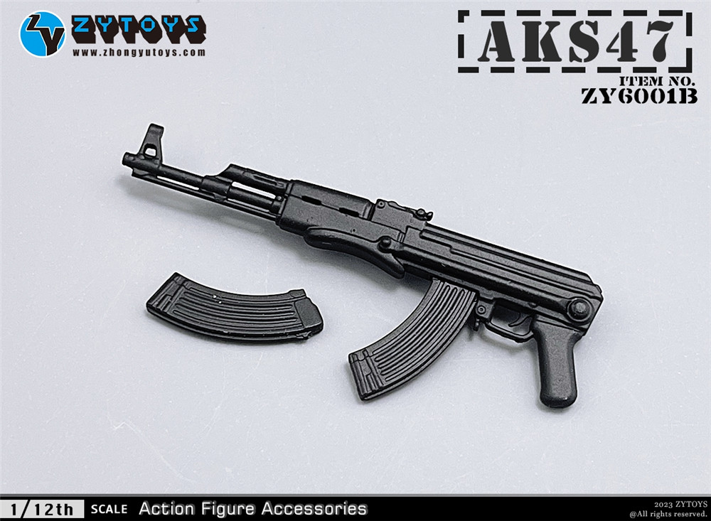 ZYTOYS 1/12武器系列（第一弹）MP5 M4 AK47..原色版(图8)